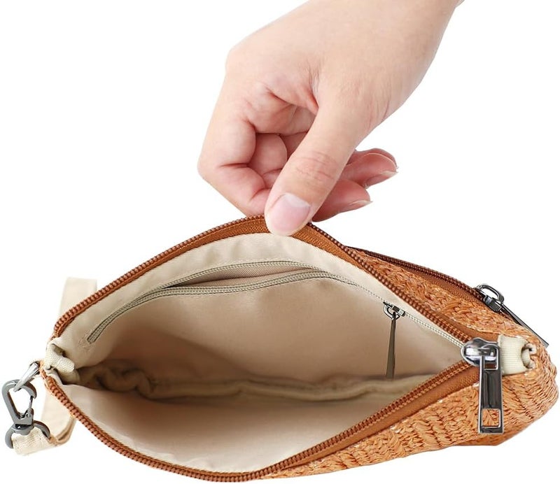 BBORGDC Small Wristlet Wallets for Women, Zip Clutch Bag with Wristlet Pouch, 3-Zipper Original Design - Image 3